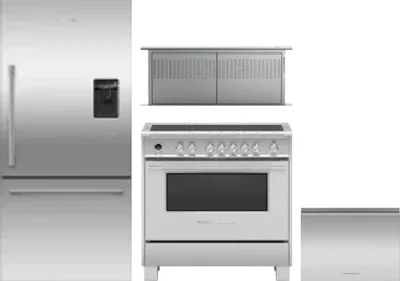 4 Piece Package Includes Refrigerator, Range, Hood And Dishwasher